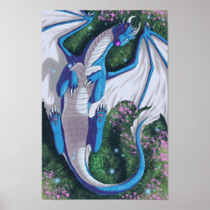Póster Dragón azul