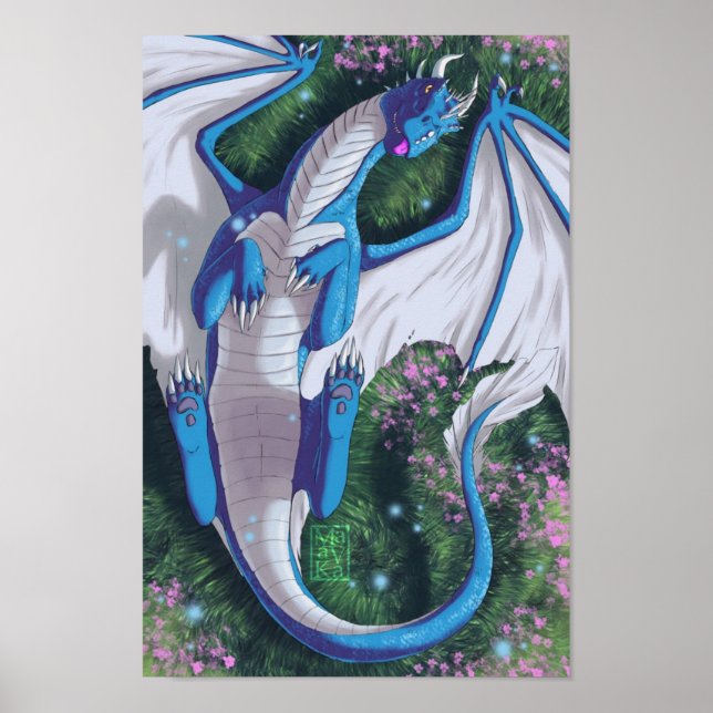 Póster Dragón azul (Frente)