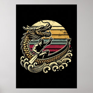 Póster Dragon Bot Carreras - Vintage Paddler