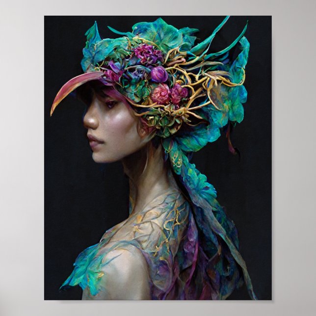 Póster Dragon Chica 2 Fantasy Art Poster (Frente)