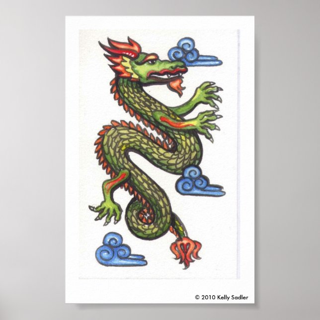 Póster Dragón chino (Frente)