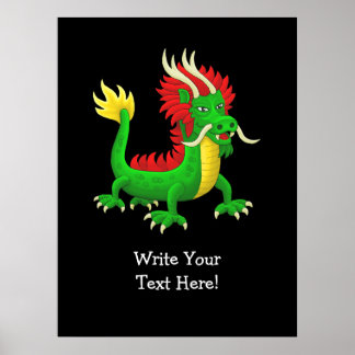 Póster Dragón Chino Estilo Moderno