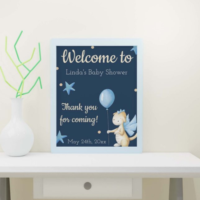 Póster Dragón con la bienvenida Baby Shower de Balloon Bo (Subido por el creador)