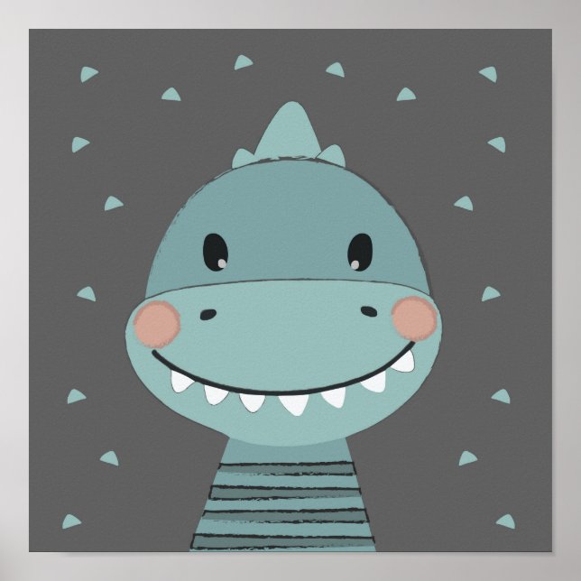 Póster Dragon Cute Personalizado Niños Bebé (Frente)