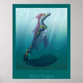 Póster Dragón de agua