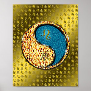 Póster Dragón de agua y Leo