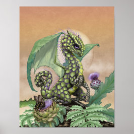 Póster Dragón de alcachofa 11x14 (4x6 y superior)