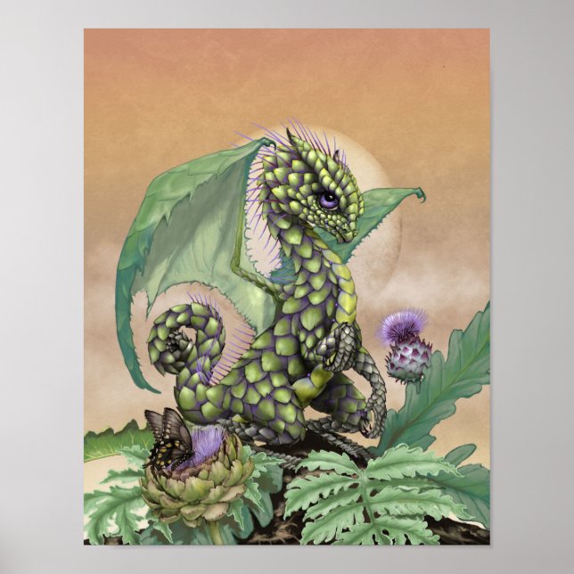 Póster Dragón de alcachofa 11x14 (4x6 y superior) (Frente)