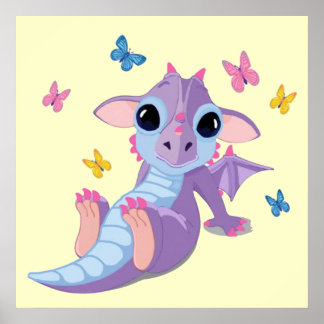 Póster Dragón de bebé