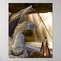 Dragón de Bronce con la Reina Hada Elfa