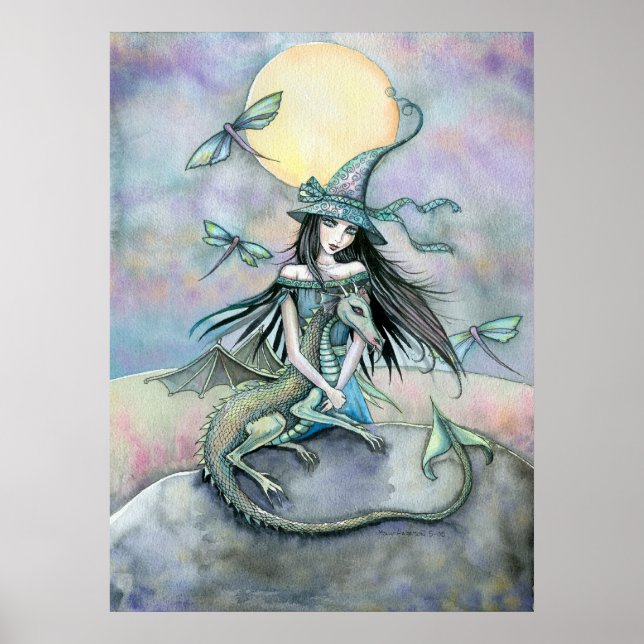 Póster Dragón de Brujas Poster por Molly Harrison (Frente)