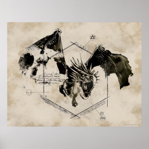 Póster Dragón de Colacuerno Húngaro