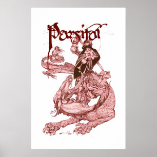 Póster DRAGÓN DE COMBATE DE PERCEVAL, Fantasía DE GRIEGO