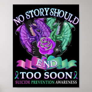 Póster Dragón de Conciencia sobre el Suicidio Ninguna His