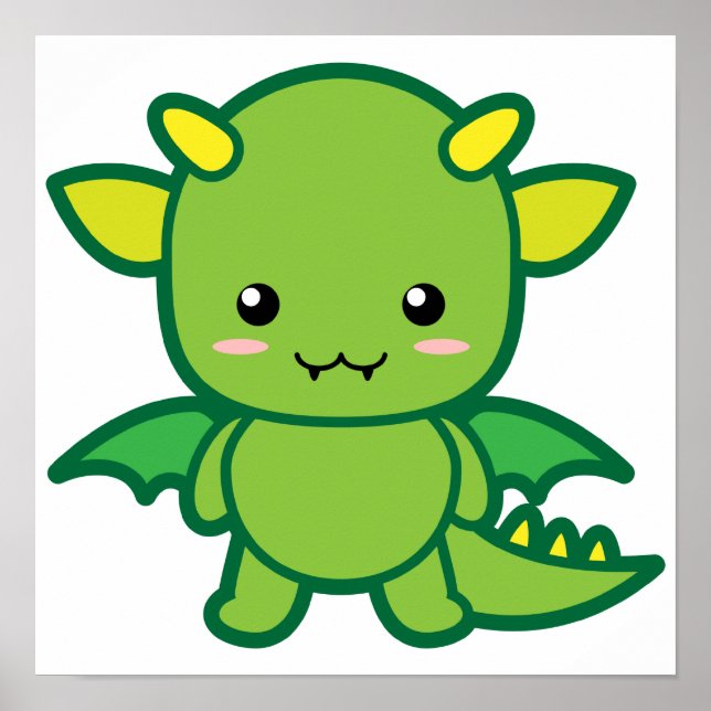 Póster Dragón de Cute (Frente)