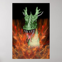 Póster Dragón de fuego