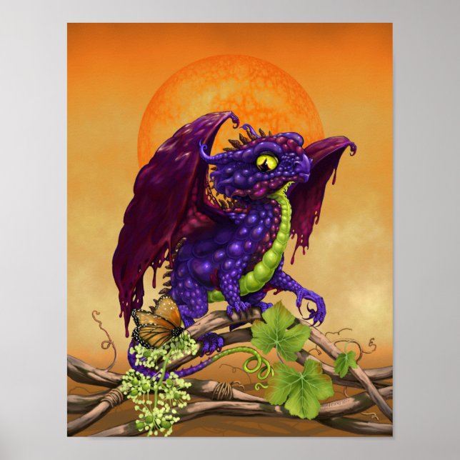 Póster Dragón de gelatina de uva 11x14 (4x6 y superior) (Frente)