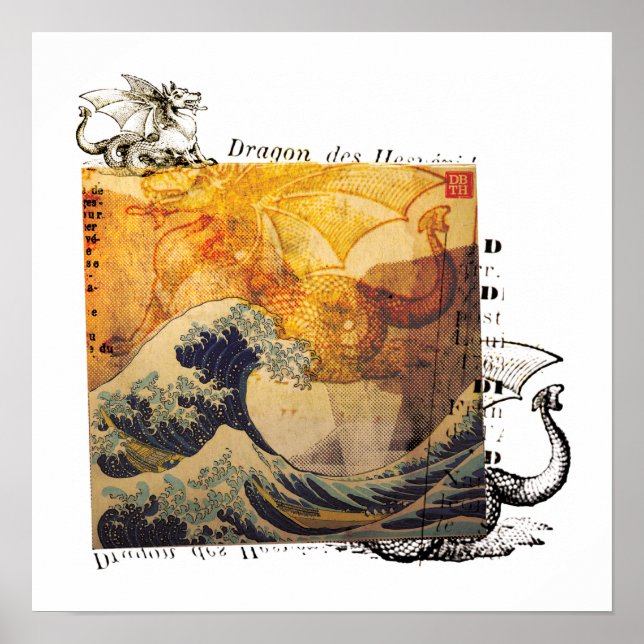 Póster ¿Dragón de Hokusai? (Frente)