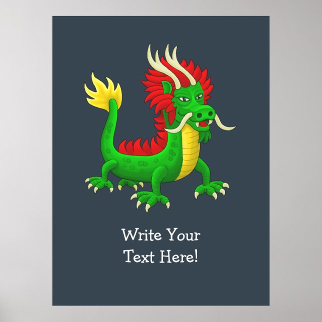 Póster Dragón de jade chino (Frente)
