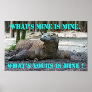 Póster Dragón de Komodo