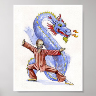 Póster Dragón de Kung Fu