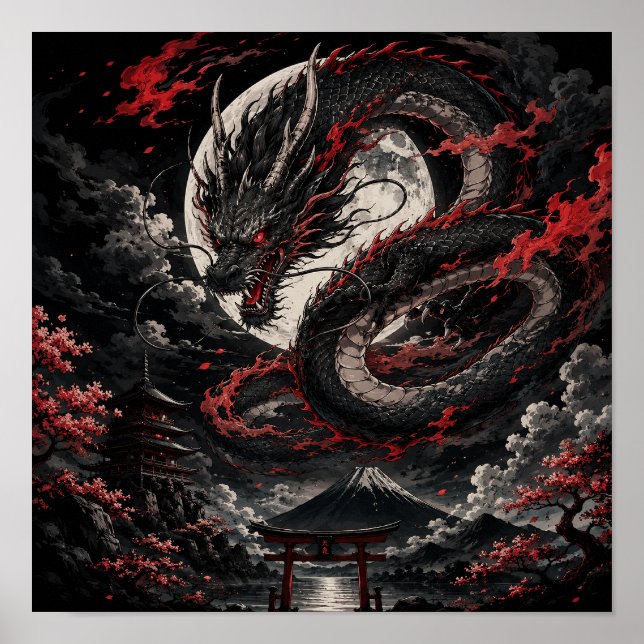 Póster Dragón de Luna de Sangre (Frente)