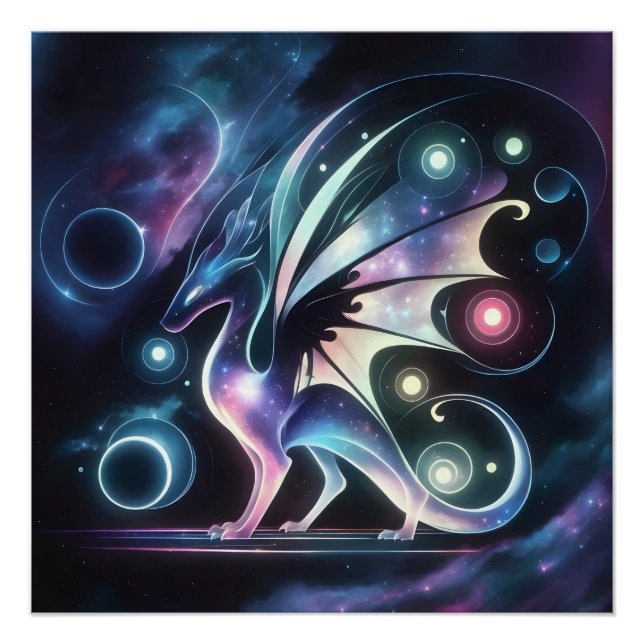 Póster Dragón de mariposa espacial (Anverso)