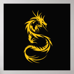 Póster Dragón de oro