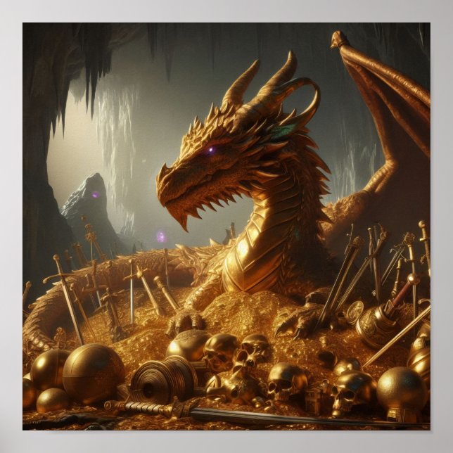 Póster Dragón de oro oculto (Frente)