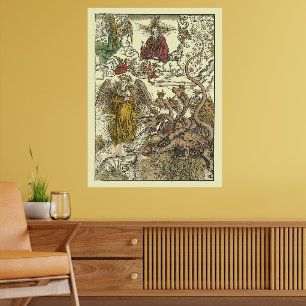 Póster Dragón de siete cabezas por Albrecht Dürer