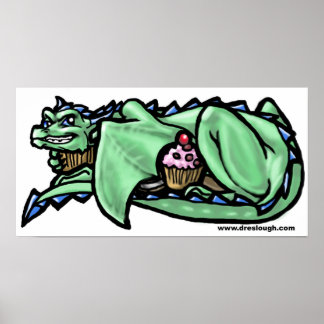 Póster Dragón de torta de codicia