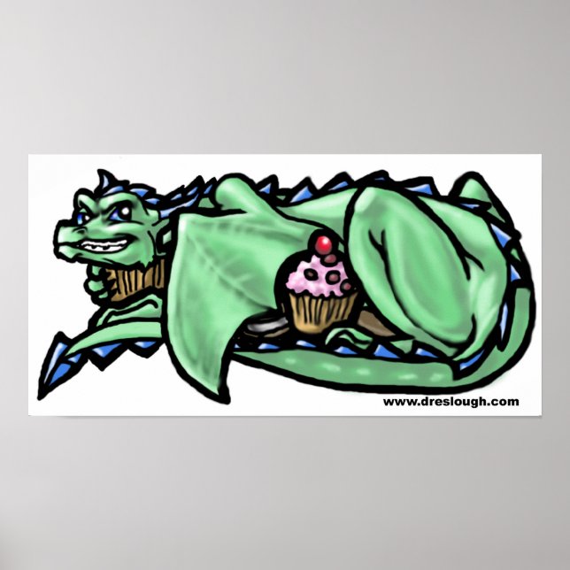 Póster Dragón de torta de codicia (Frente)