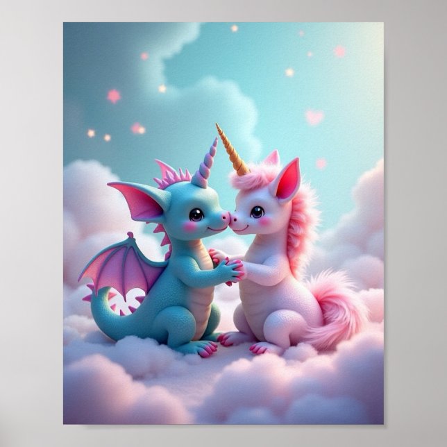Póster Dragón de unicornio (Frente)