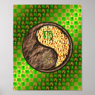 Póster Dragón de Virgo y Fuego