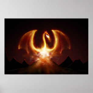 Póster Dragón del fuego