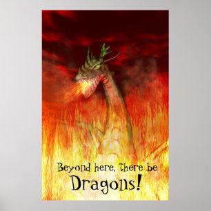 Póster Dragón del fuego