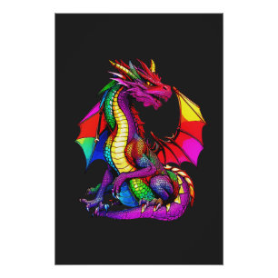 Póster Dragón del orgullo LGBTQ+
