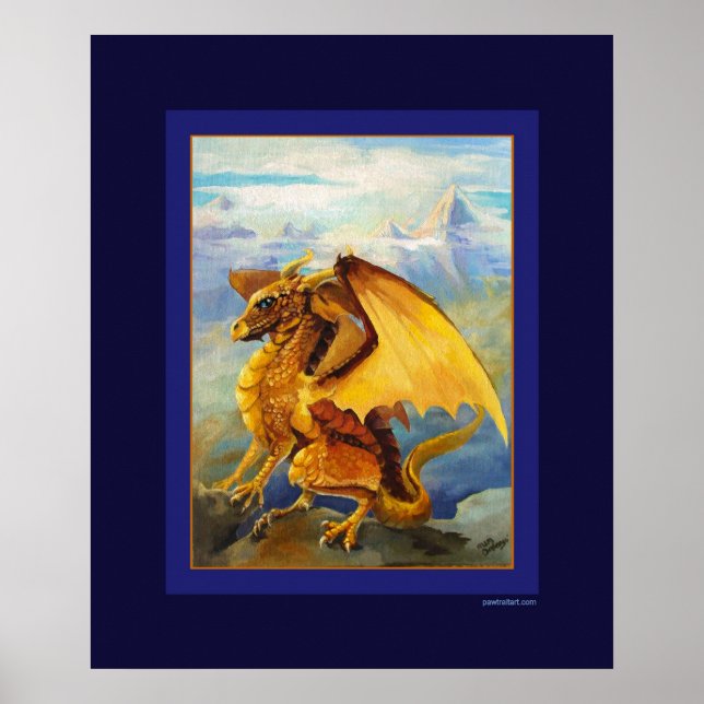 Póster Dragón dorado (Frente)