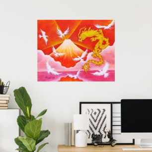 Póster Dragón Dorado★