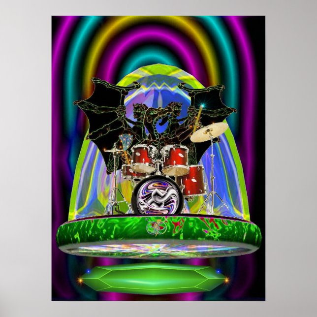 Póster Dragon Drums. (Frente)