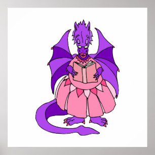 Póster Dragón en tiempo de tormenta