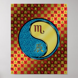 Póster Dragón Escorpio y Metalizado