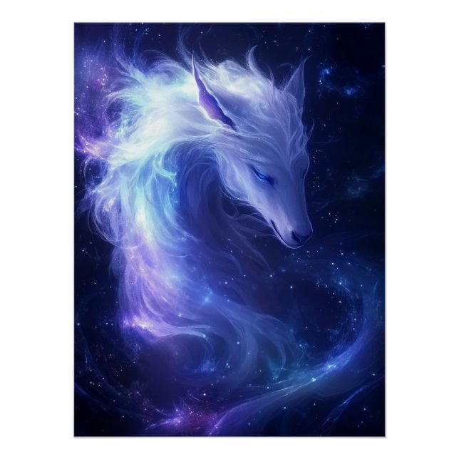 Póster Dragón espiritual celeste en sueños cósmicos (Anverso)