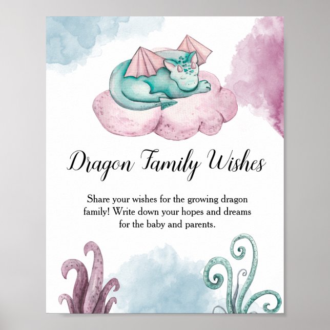 Póster Dragon Family Wiers Dragon Baby Shower Advice (Frente)