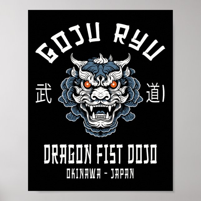 Póster Dragon Fist Dojo Goju Ryu Karate  (Frente)