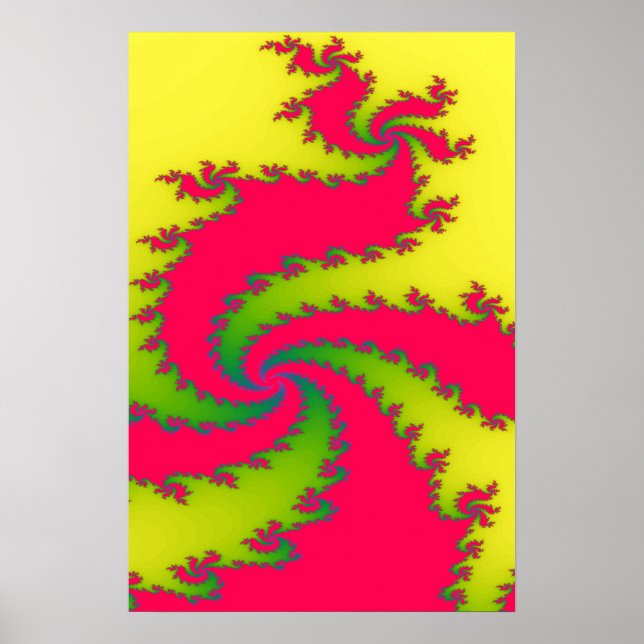 Póster Dragon Fractal Poster chino de Año Nuevo (Frente)