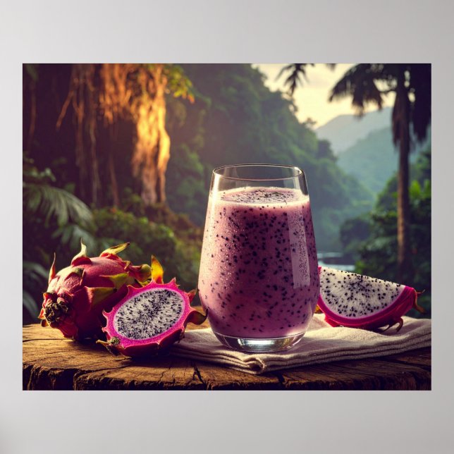 PÓSTER DRAGON FRUIT - PITAHAYA - EXOTIC FRUITS (Frente)