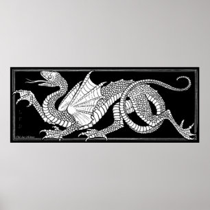 Póster Dragón heráldico