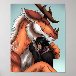 Póster Dragon Hug Poster