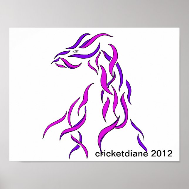 Póster Dragón inusual de Cinta - Poster de CricketDiane 2 (Frente)